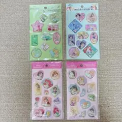 新品未開封セリア♡ディズニープリンセス　シール4枚セット　ウォーター、カプセル等