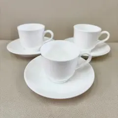 NIKKO ファインボーンチャイナ カップソーサー 3個セット 陶磁器 白磁器