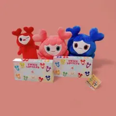 TWICE LOVELY ぬいぐるみ 3体セット　 ボックスティッシュ２つ付き