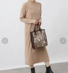 ニットロングワンピース