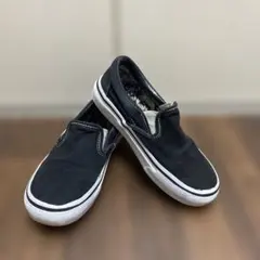 Vans ブラック スリッポン キッズ