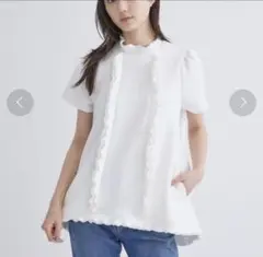 howdy organdy ribbon tunic ノースリーブチュニック - メルカリ
