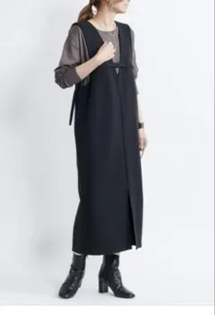 DOUDOU ドゥドゥ　サイドベルト　ジャンパースカート