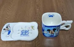 【スーベニアカップ＆プレート】 東京ディズニーリゾート 25周年