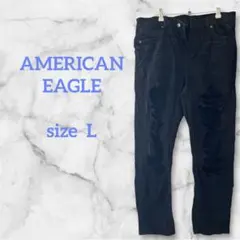 美品 AMERICAN EAGLE ブラック ダメージジーンズ【12】