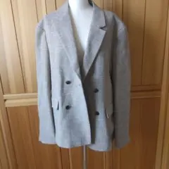 【美品】ザラ　ZARA ダブルジャケット ブラウン　大きめ　ツイード　秋冬