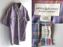 DENIM&SUPPLY RALPH LAUREN 半袖 チェックシャツ M