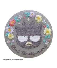 限定 サンリオキャラクターズ 花言葉刺繍缶バッジ バツ丸