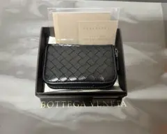 【美品】ボッテガヴェネタ イントレチャートコインケース/ナッパ/黒2️⃣✨✨✨