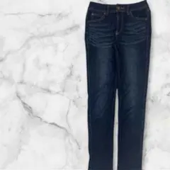 ストレッチデニムパンツ インディゴ スキニー 美脚 レディースのサムネイル