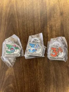 ポケモン　30周年　メタルチャームマスコット　ガチャ　3点セット