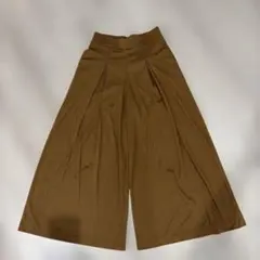 UNIQLO ワイドパンツ ライトブラウン レディース M