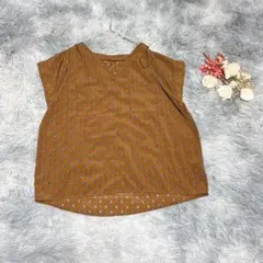 OPAQUE.CLIP オペークドットクリップ（M）半袖 ブラウス 総柄 光沢感