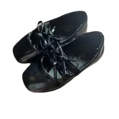 BEBE ダブルリボンバレエシューズ