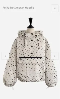 【shéller】Polka Dot Anorak Hoodie