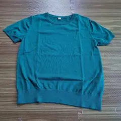 UNIQLO グリーン 半袖ニット　　L