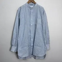 dunhill　シャツ　ストライプ　グレー　F030のサムネイル