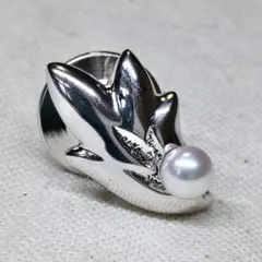 TASAKI SHINJU 真珠 シルバー 925 リーフ ピンブローチ 希少のサムネイル