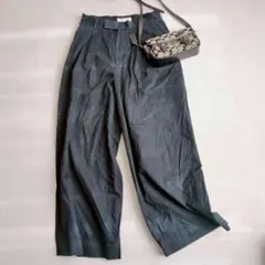 ビューティアンドユース◇ワイドタックコットンパンツ 大人カジュアル モード M