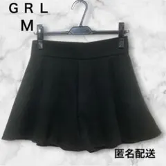 GRL グレイル キュロットスカート フレアー ミニ ブラック Ｍサイズのサムネイル