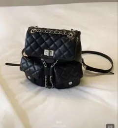 257707564 shein チェーン リュックサック ブラック キルティングのサムネイル