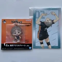 ハイキュー!! 一番くじ G賞 アクリルチャーム 菅原孝支 ビジュアルカード付