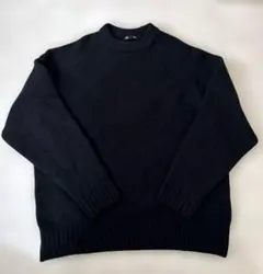 GU ブラック ニットセーター クルーネック