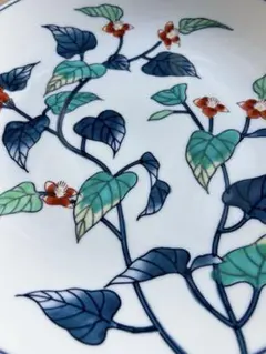 有田焼　峯山作　鍋島草花紋　大皿　31㎝