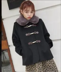 Majestic Legon ブラック ダッフルコート