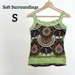 Soft Surroundings ボヘミアン柄キャミソール【S】アジアンチック