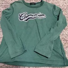 COMME CA ISM 緑色 ロゴ入り トップス 140A