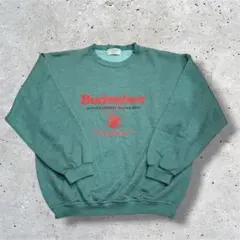 【希少・90s】USA製 バドワイザー ヴィンテージ スウェット 緑 Lサイズ