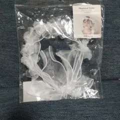 머리띠 플라워 카츄샤 플라워 화이트 3 코인