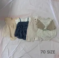ベビー服　6点　まとめ売り　70 80 サイズ　夏服　ロンパース　女の子