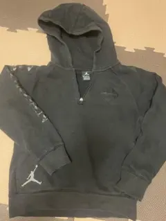 NIKE AIR JORDAN ハーフジップ パーカー ブラック 140-152