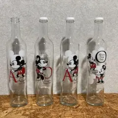 ミッキーマウス　ミニーマウス　ジュース　空き瓶　4本セット