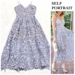 セルフポートレイト 豪華フラワーレース キャミドレスワンピ カットワーク 花柄