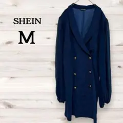 美品✨SHEIN 【M】 ネイビー ダブルブレスト ジャケット　アウター