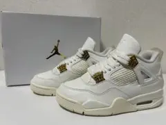 美品✨NIKE Air Jordan 4 ホワイト/ゴールド 23.5cmのサムネイル