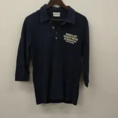 (4) WACKO MARIA ポロシャツ ネイビー 七分袖のサムネイル