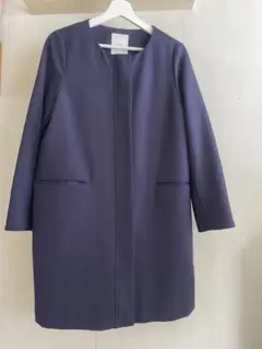 TIENS ネイビーノーカラージャケット
