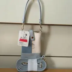 スヌーピー バッグ 青と白