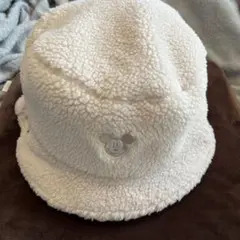 ミッキーマウス バケットハット クリーム色 58cm