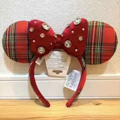 ディズニー クリスマス カチューシャ チェック柄