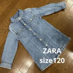 ZARA 120 デニム　ワンピース　シャツ