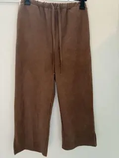ehkà sopö エヘカソポ　ベロアワッフルパンツ フリーサイズ　クロップド