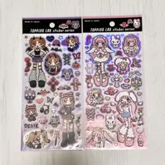 セリア シール TOPPING LAB　キラキラエンジェル キラキラデビル 2枚