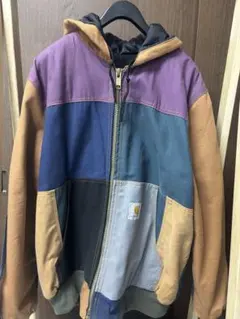 Carhartt クレイジーパターン パッチワーク フーデッドジャケット