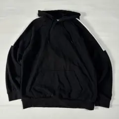 な*べ様 ラッセル フーディー L ブラック×ホワイトライン PREMIUM F