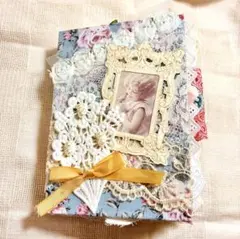❀アンティーク カルトナージュBOX &クロモス額・ホーリーカード・天使 
